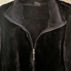 Black faux fur jacket
